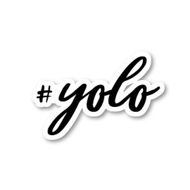 Hashtag Yolo Sticker Motivation Quotes Stickers - 3 Pack - Set of 2.5, 3 and 4 Inch Laptop Stickers - for Laptop, Phone, Water Bottle, Car & More (3 Pack) S215346