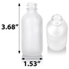 JUVITUS 2 oz Frosted Clear Glass Boston Round Bottle with