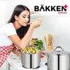 Bakken- Swiss Bakken-Swiss Deluxe 12-Quart Stainless Steel Stockpot w/Tempered Glass