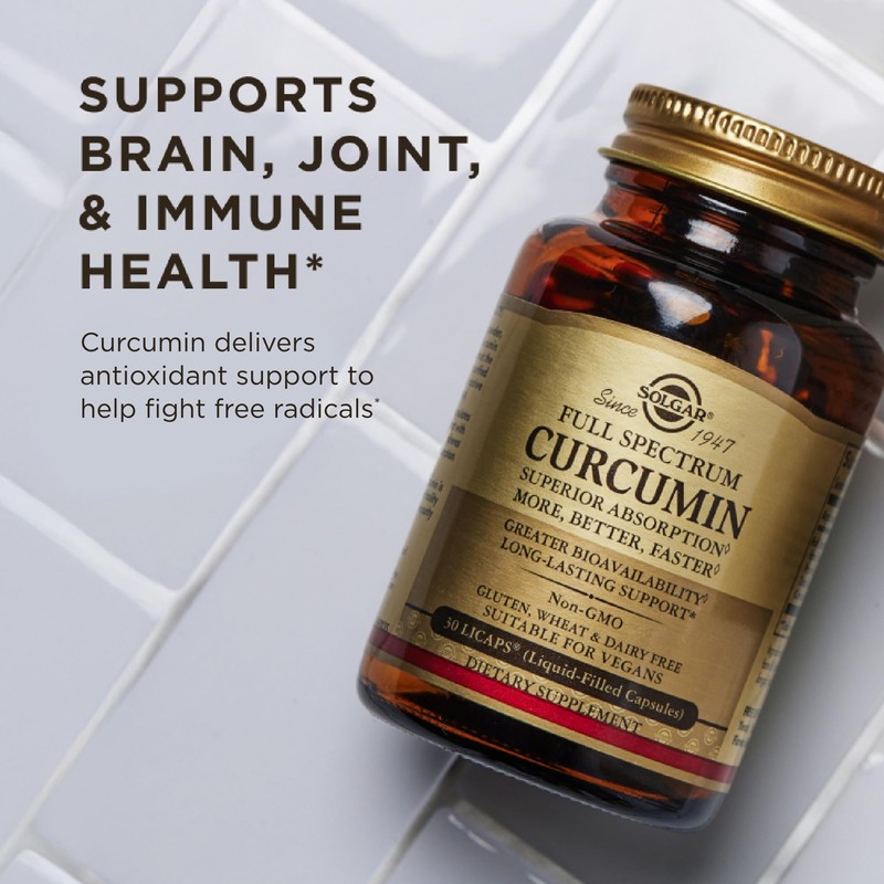 Solgar Full Spectrum Curcumin - 90 LiCaps - Superior Absorption