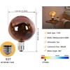 AMZStone Oversized Large Mouth-Blown LED Light Bulb,6W E27 Copper-Tinted Huge