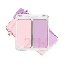 2aN Dual Cheek Blush, Popular, 01 Cotton Candy Violet, Cool Undertone, Summer, Winter
