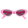 Sandy Cat Eye Glasses with Dots - Pink / White