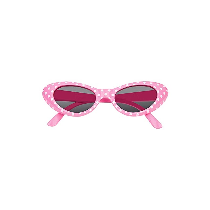 Sandy Cat Eye Glasses with Dots - Pink / White