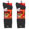 Polar Extreme Mens Thermal Sock Pack of 2, Charc, 10