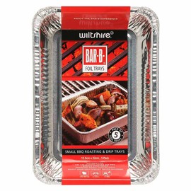 Wiltshire Bar B Foil Trays, Small, 5 Piece Pack Silver