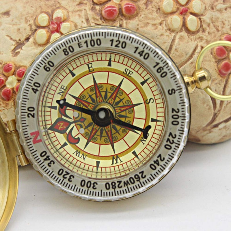 VKI® Compass, Pocket Compass, Waterproof Brass Compass, Glow in the