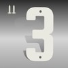 SpNo1-MS 6 Inch White Metal Letters, Modern Metal House Numbers,