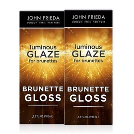 John Frieda Brilliant Brunette Luminous Hair Glaze Gloss enhances rich color and shine for silky brunette hair.Damaged, Brown Gloss6.5 Fl Oz (Pack of 2), 192ml / John Frieda Brilliant Brunette 야광 헤어 글레이즈 글로스는 풍부한 색상을 향상시키고 실크처럼 갈색 머리 머리카락을 위해 광택을 향상시킵니다. 손상된, 갈색 광택6.5 Fl Oz (Pack of 2), 192ml