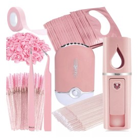 Iconsgn Kit Extension De Pestañas Parches Vaporizador Ventilador Etc