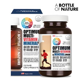 Abottle Optimum Multivitamin & Mineral for Men 90 capsules, multivitamin nutritional supplement for test takers, teenagers, office workers / 어바틀 옵티멈 멀티비타민 앤 미네랄 포맨 90캡슐, 수험생 청소년 직장인 종합비타민 영양제