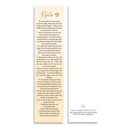 Bible Verse Psalm 91 (2"X8") Christian Bookmarks, Christian Bookmark, Page Marker Divider, Christian Gifts for Men Woman Father Mother Faith Hope Encouragement (Pack of 4)