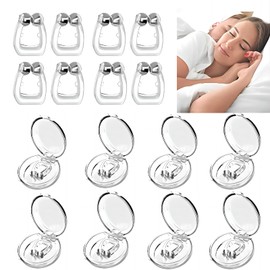 Anti Snoring Devices, Snore Stopper with Adjustable Magnet, Silicone Nose Clip Stop Snoring, Anti Snoring Nose Clip (8PCS)