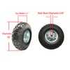 AMZDIAI 10-Inch 4.10/3.50-4 Tire and Wheel Flat Free, Heavy Duty