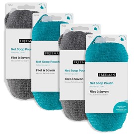 FREEMAN (FRHKR) Soap Saver Bags, Loofah Body Scrubber Bath Sponges