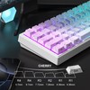dagaladoo White PBT keycap,Ice Crack keycaps 60 75 Percent,Shine Through