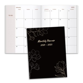 2024-2025 Monthly Planner - 15 Month Calendar from October 2024 - December 2025, Monthly Planner 2024-2025 Easy to Organize Your Daily Life, 7" x 10", Black