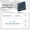 BOSGAME Fanless Mini PC,Intel Celeron N4020 4GB DDR4 RAM 64GB