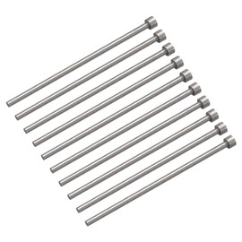 uxcell Straight Ejector Pins, 3.5mm (9/64") Dia. 65Mn Steel Round Tip Punch 100mm (4") Long for Mechanical Maintenance 10Pcs