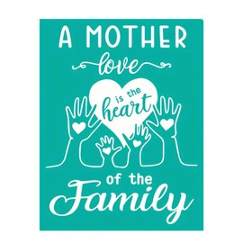 Mother's Day Reusable Silk Screen Stencil Sweet Family Self Adhesive Mesh Silk Screen Transfer DIY Screen Printing Template for Home Decor, Home Stencil Paint On Wood/Fabric/Wall/Glass/Card