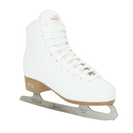 Riedell Horizon Adult Ice Skates - Recreational Figure Ice Skates with Stainless Steel Blade | White | Size 5