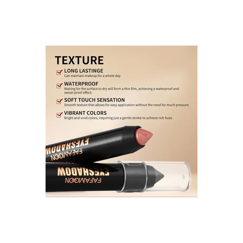 FeiCuiYun Paleta De Sombras De Ojos Monocromáticas En Crema Con