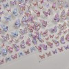 TailaiMei Butterfly Nail Stickers, 2 Sheets 5D Glitter Design Self-Adhesive