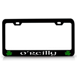 Custom Brother - O'REILLY Irish Clove Ireland Metal Car SUV Truck License Plate Frame Bl e49
