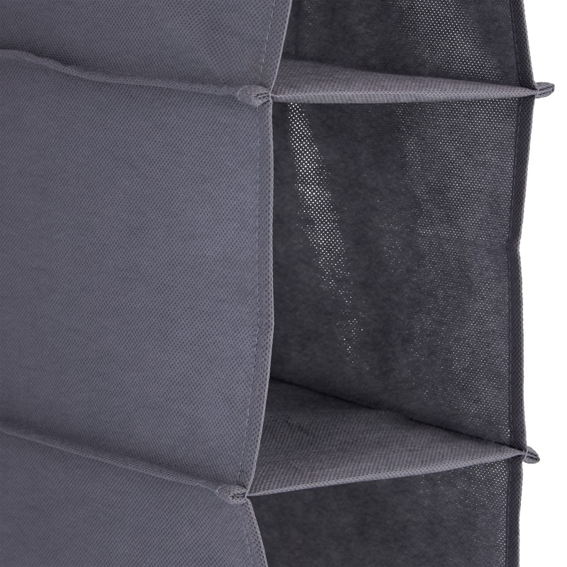 Relaxdays Wardrobe Hanging Shelf, 6 Compartments, Fabric, H x D