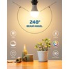 DEWENWILS 4-Pack A19 Dimmable LED Light Bulbs, 2700K Warm Light
