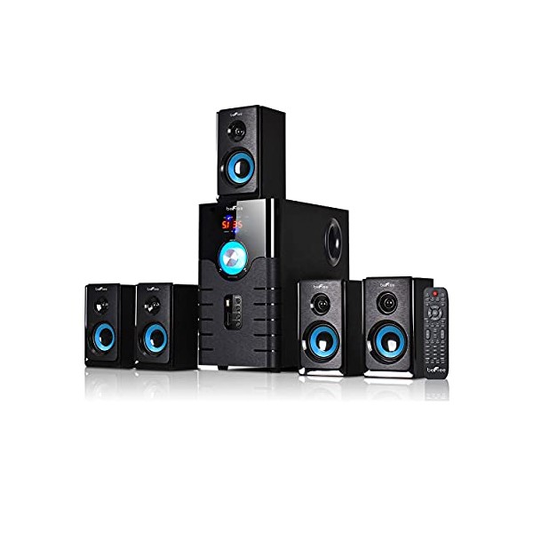 beFree Sound 5.1 Channel Bluetooth Surround Sound Speaker System in