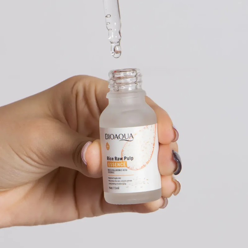 Serum de Arroz y Ácido Hialurónico, Reduce Poros y Aclara