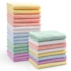 HOMEXCEL Baby Washcloths 24 Pack-Microfiber Coral Fleece Baby Bath Face