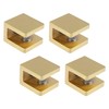 KUMGROT 4pcs Shower Shelf Clips Glass U Clamp Shelf Adjustable