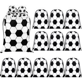 durony 12 piezas mochila con cordón para deportes, fiesta, bolsa de viaje para almacenamiento, escuela, gimnasio, clase de entrenamiento, Blanco, Mediano, Beísbol