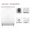 Barossa Design Clawfoot Tub Cotton Waffle Shower Curtain 180 x