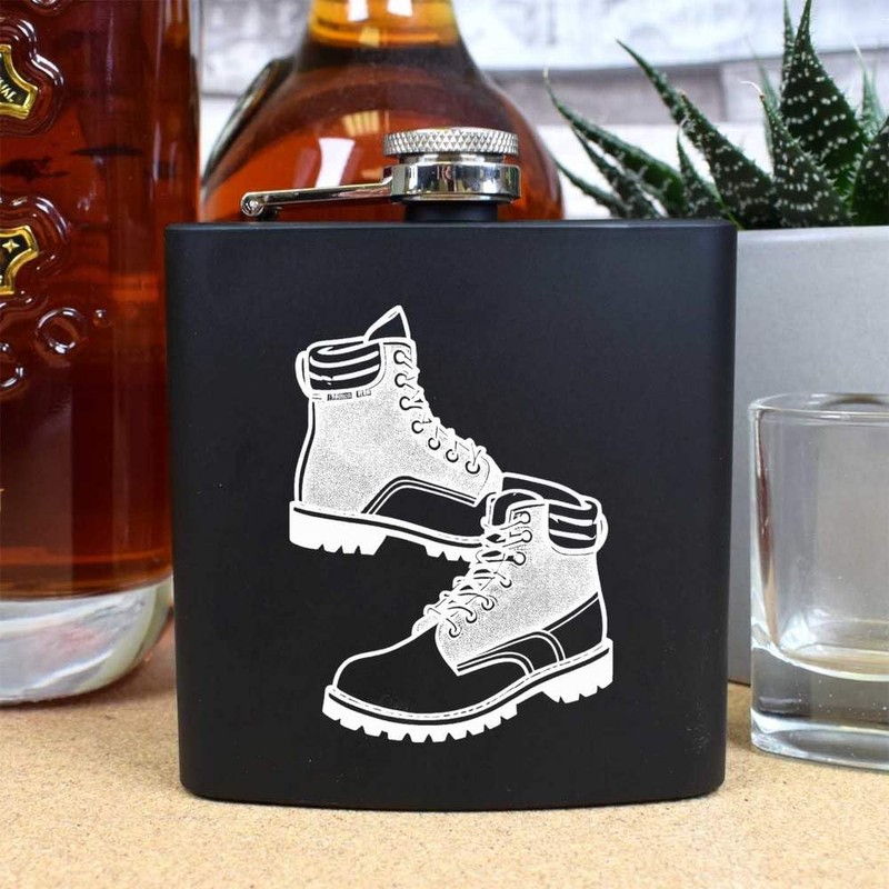 6oz (170ml) 'Hiking Boots' Pocket Hip Flask (HP00029055)