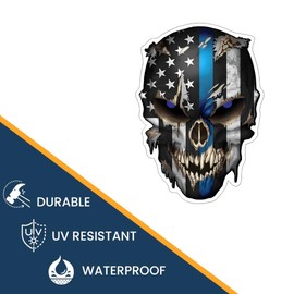 Generic Skull American Flag Vinyl Decal Stickers Car Truck Sniper Marines Army Navy Military Graphic Size 5.9 x 4.1 inch.