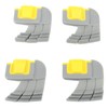 4pcs Cyclonic Scrubbing Brushes Plastic Rubber Cyclonic Brush Replacement Parts