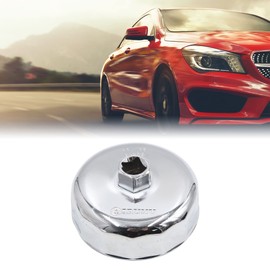 sourcing map 14 Flutes 84 mm Oil Filter Wrench Oil Filter Caps Set Metal Oil Filter Tool Silver