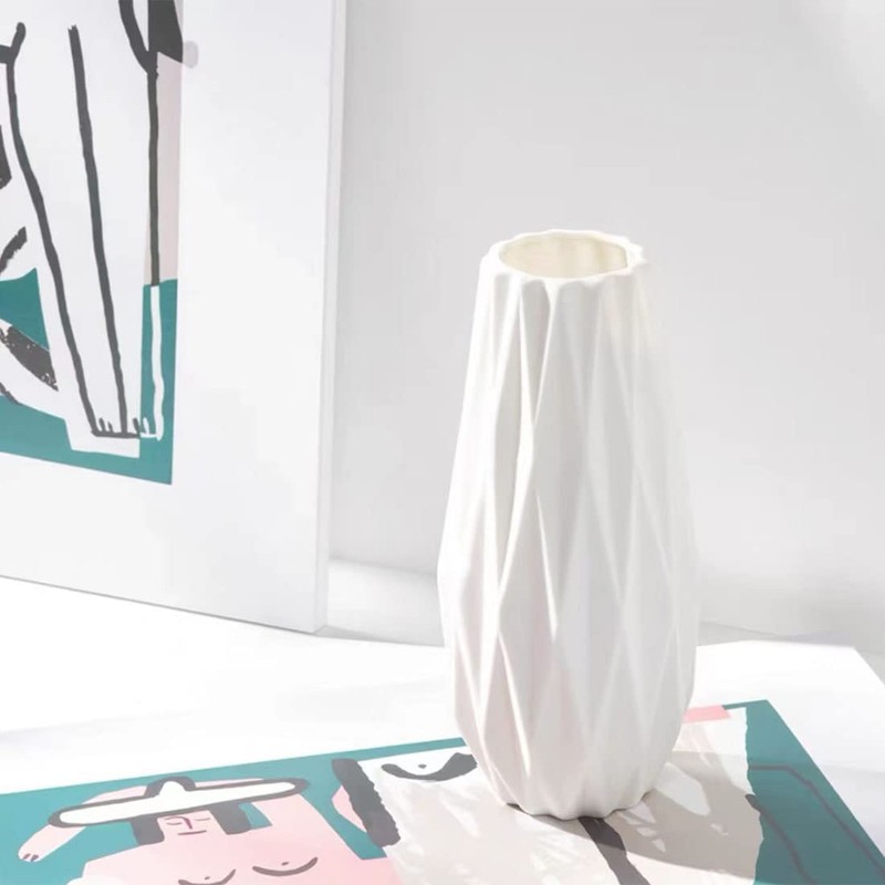 Modern Simple Ceramic Dried Flower vase Rivet Modern Angled Stoneware