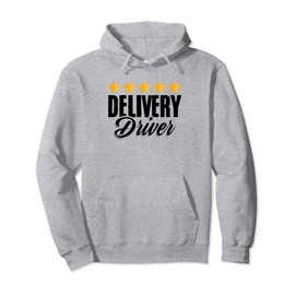 5 Star Rating Delivery Driver Rating App Food Supplies Pullover Hoodie, gray