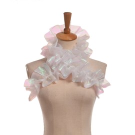 BLESSUME Victorian Shiny Collar 2-Way to Wear White