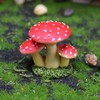 Opexicos 6Pcs Adorable Mushroom House Decorations and Mini Simulation Mushroom