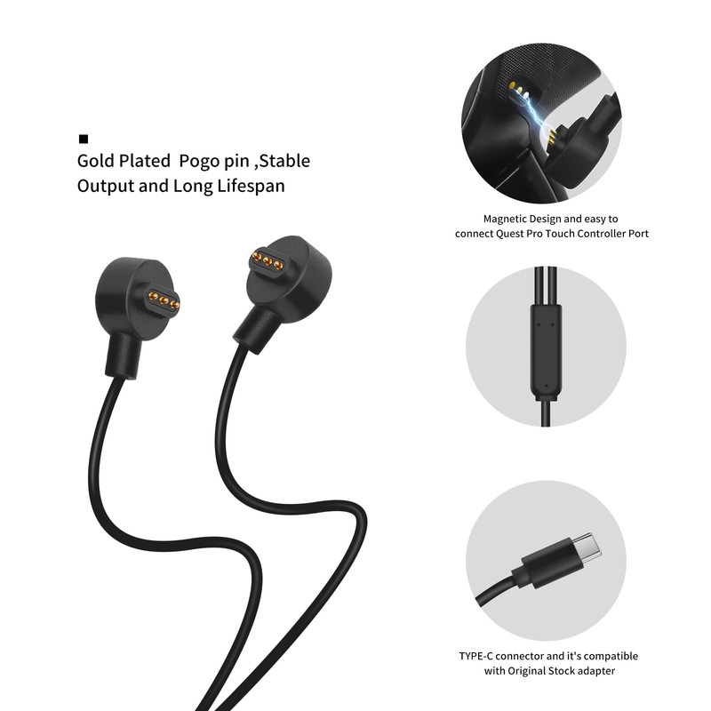 GQLQR 2 in 1 Magnetic Charging Cable for Meta Quest