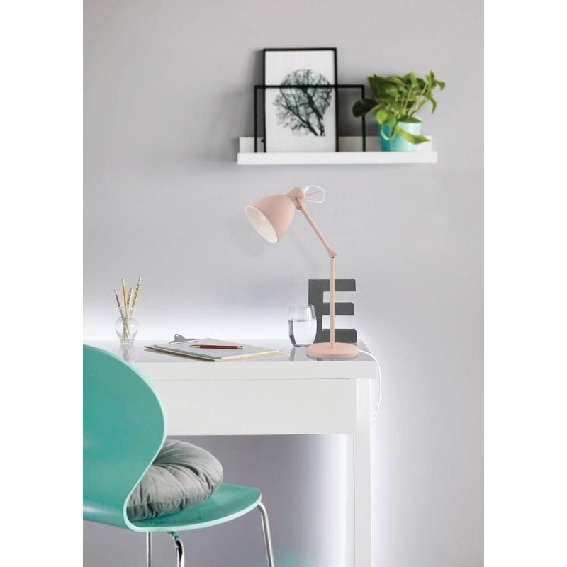 EGLO 204085A Priddy 17 inch Desk Lamp Plug-in Lighting for