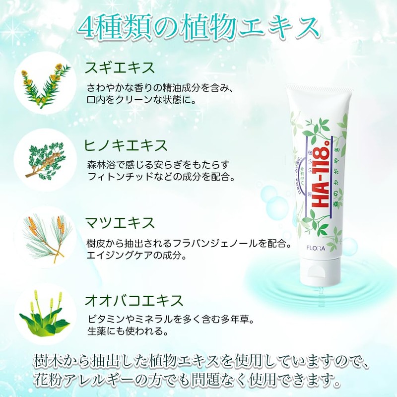 Flora Toothpaste HA-118 4.9 oz (140 g)