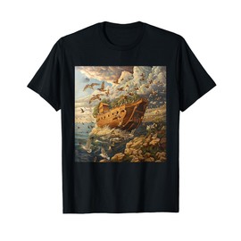 3. Art, Noah's Ark, Animals History Bible, Noah's Ship T-Shirt