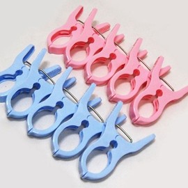 Angled Plastic Clothespins 10P 3ea