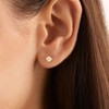 PRTGL Gold Earrings: Dainty Mini Flat Back Baseball Screw Stud